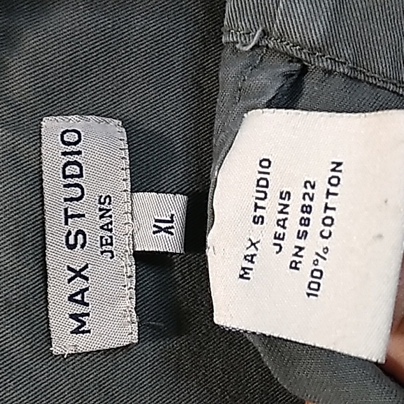 Max Studio Jeans l 4 Pocket l L/S l Military Jacket l Size XL - Picture 8 of 10